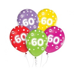 Happy Birthday Happy Birthday 60 balloon, 5-piece 12 inch (30cm)