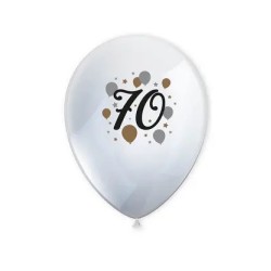 Happy Birthday Milestone Happy Birthday 70 Balloon, 6 pcs 11 inch (27.5 cm)