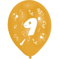 Ruban d'anniversaire Joyeux anniversaire 9 ballons, ensemble de 8 ballons 10 pouces (25,4 cm)