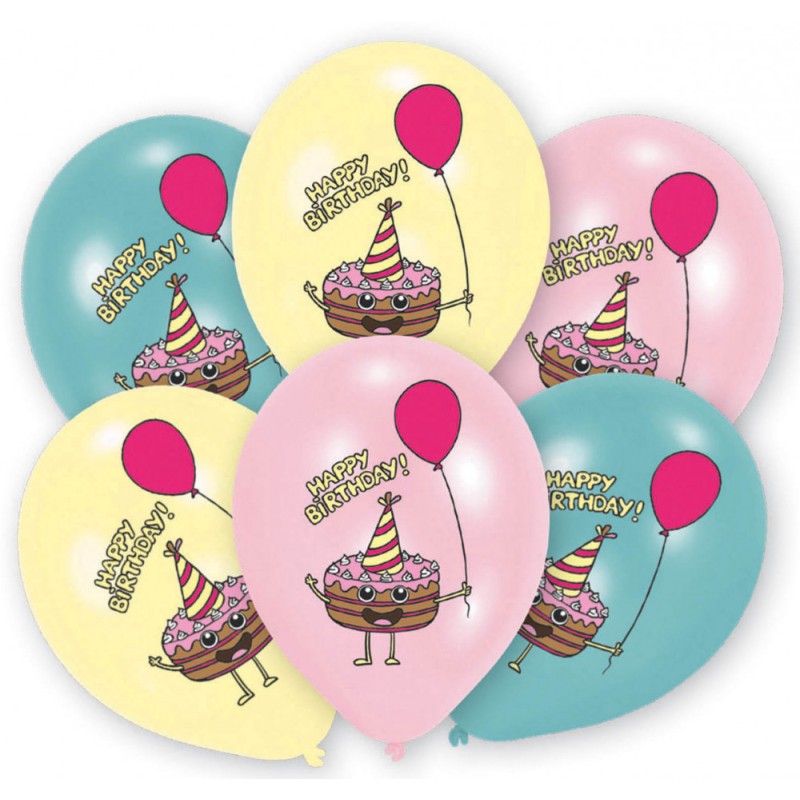 Ballon pour gâteau d'anniversaire « Joyeux anniversaire », lot de 6, 11 pouces (27,5 cm)