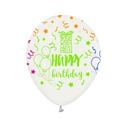 Happy Birthday Happy Birthday Colorful Balloon, 5 pcs 12 inch (30cm)