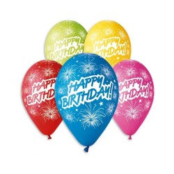 Ballon d'anniversaire avec feux d'artifice, lot de 5, 30 cm (12 pouces)