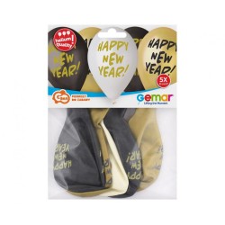 Happy New Year Happy New Year balloon, 5 pcs 13 inch (33 cm)