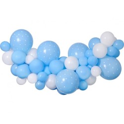 Ensemble de guirlandes de ballons bleus Baby Baby Blue, 65 pièces.