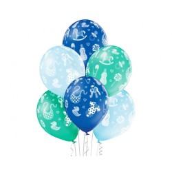 Ballon bleu pour bébé garçon, 6 pièces de 30 cm (12 pouces)