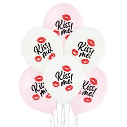 Ballon Love Kiss Me Kiss, 6 pièces 12 pouces (30 cm)