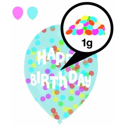 Party Droplets Confetti-filled balloon, 6 pcs 11 inch (27.5 cm)