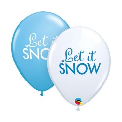 Christmas Let it Snow balloon, 6 pcs 11 inch (30 cm)