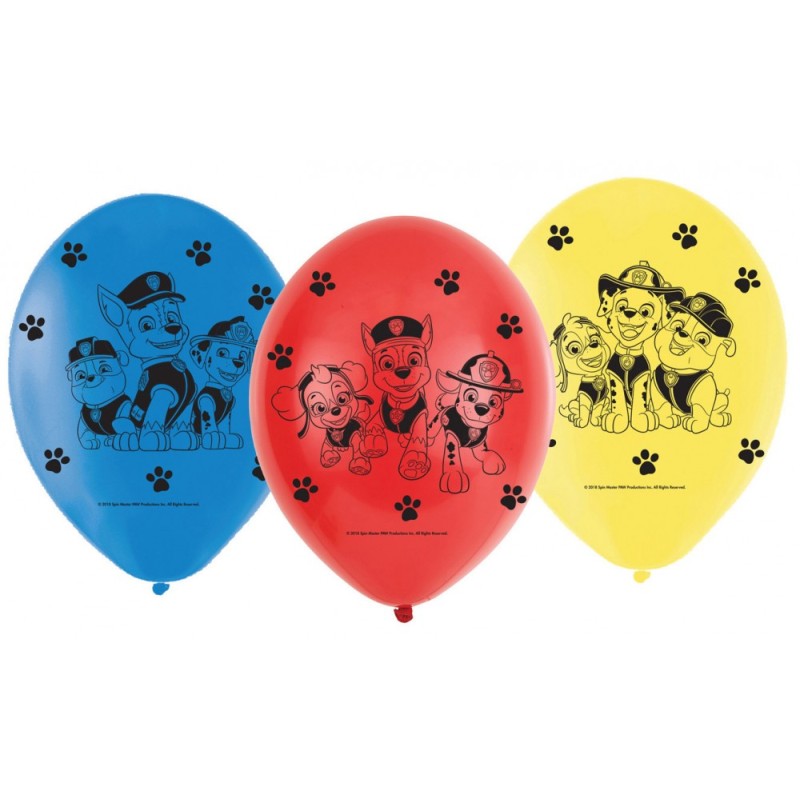 Paw Patrol Heroes balloon, 6 pcs 9 inch (22.8 cm)