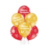 Christmas Merry Christmas, balloon pack of 6, 12 inch (30 cm)