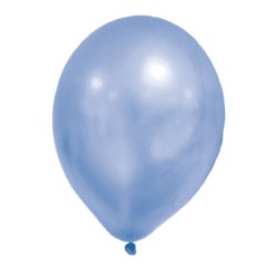 Ballon bleu pastel métallisé de couleur, 8 pièces