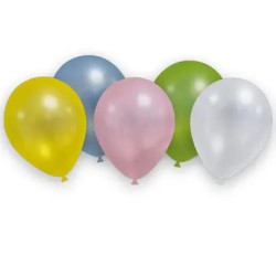 Ballons de couleur pastel métallisé, 8 pièces