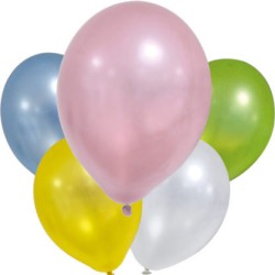 Colour Pastel Metallic Balloon, 8 pcs