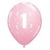 Happy Birthday Pastel Pink Balloon, 6 pcs 11 inch (28 cm)