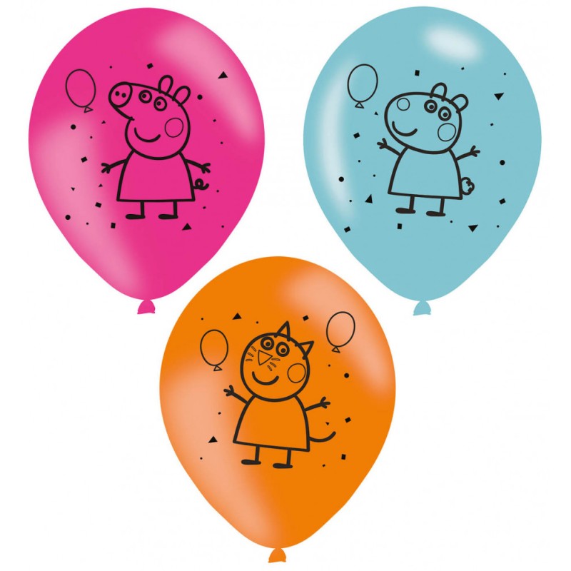 Peppa Pig Confetti balloon, 6 pcs 11 inch (27.5cm)