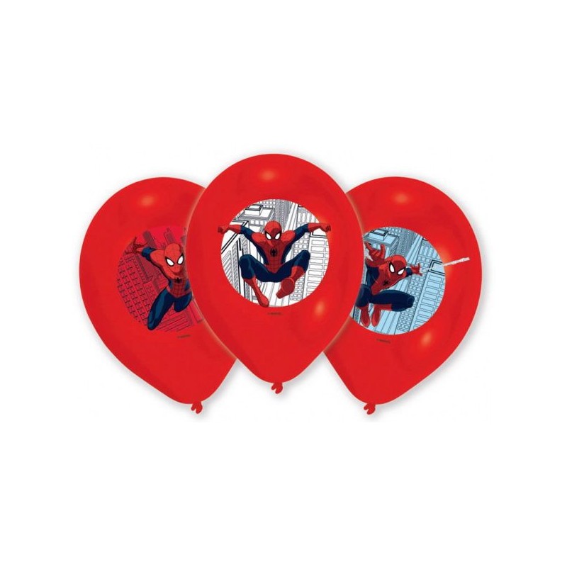 Ballon Spiderman City, lot de 6, 11 pouces (27,5 cm)