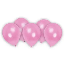 Colour Metallic Pastel Pink Pink Balloon, 8 pcs