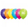 Happy Birthday Pastel Mix Colorful Happy Birthday 30 Balloon, Pack of 6, 11 inches (28cm)