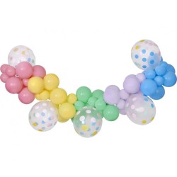 Ballon Macaron Couleur, Ensemble Guirlande de Ballons 65 Pièces