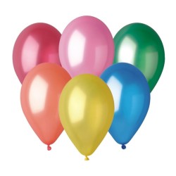 Ballon en métal multicolore de couleur, 100 pièces de 10 pouces (26 cm)