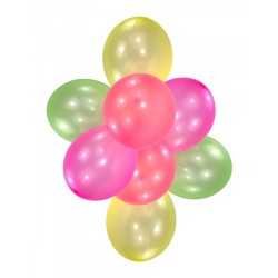 Colour Neon balloon, 8 pcs 10 inch (25.4cm)