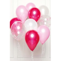 Ballon de couleur rose, lot de 10, 11 pouces (27,5 cm)