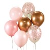 Ensemble de ballons de couleur rose-cuivre 7 pièces 12 pouces (30 cm)