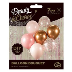 Colour Pink-Copper balloon set of 7 pcs 12 inch (30 cm)