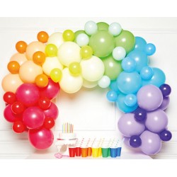 Ballon arc-en-ciel coloré, guirlande de ballons, ensemble de 78 pièces