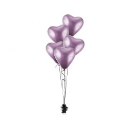 Love Platinum Light Purple Heart Balloon, Pack of 6, 12 inches (30 cm)