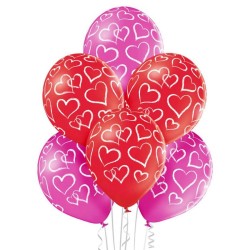 Ballon en forme de cœur Love Hearts, 6 pièces 12 pouces (30 cm)