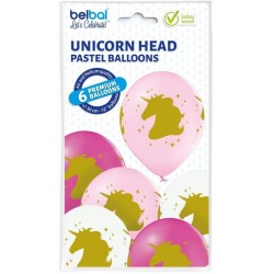 Unicorn Gold balloon, 6 pcs 12 inch (30cm)