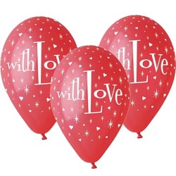 Love With Love balloon, 5 pcs 12 inch (30 cm)