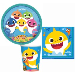 Baby Shark Music 32-piece party set for 23 cm plate