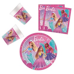 Coffret Barbie Fantasy Party avec 36 pièces et assiettes de 23 cm