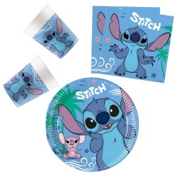 Coffret de fête Disney Lilo et Stitch Angel 36 pièces avec assiette de 20 cm