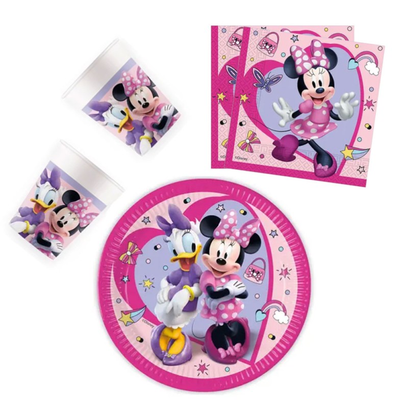 Coffret de fête Disney Minnie Junior 36 pièces avec assiettes de 23 cm