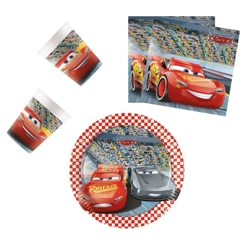 Disney Cars Arena Race party set 36 pieces with 20 cm plate