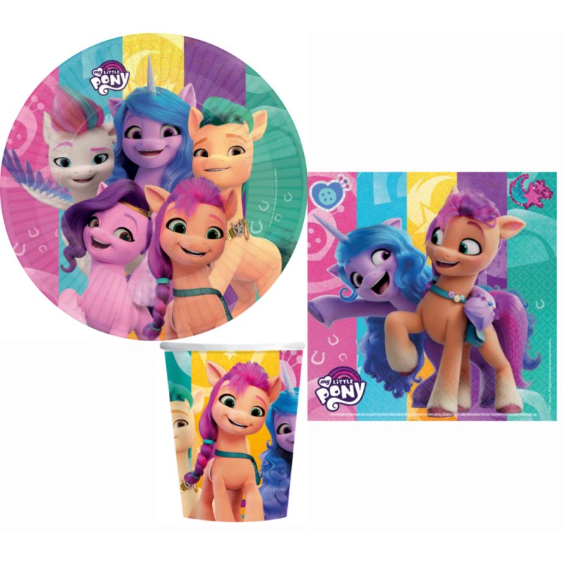 Coffret de fête My Little Pony 32 pièces avec assiette de 23 cm