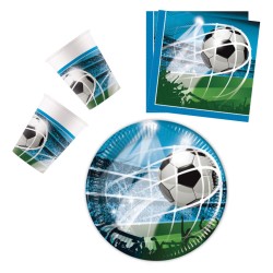 Football Soccer Fans party set 36 pieces with 20 cm plate