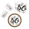 Happy Birthday Milestone Happy Birthday 50 party set with 36 pieces and 23 cm plates