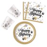 Happy Birthday Milestone Happy Birthday party set with 36 pieces and 23 cm plates