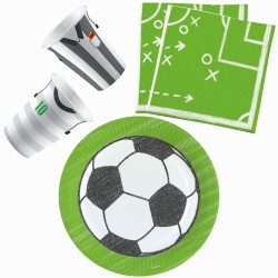 Football Kicker Party, 36-piece party set with 23 cm plate