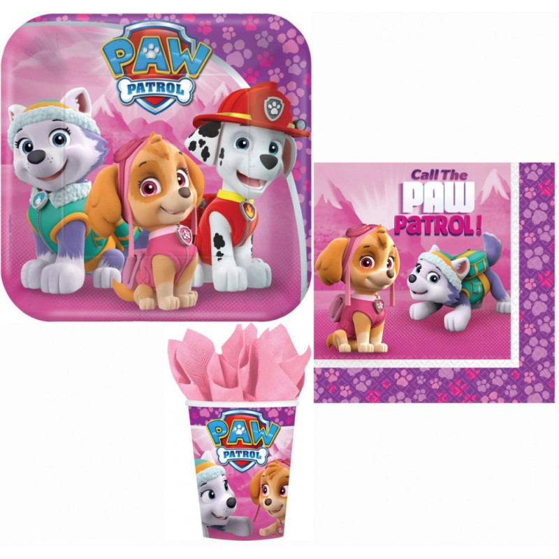 Paw Patrol Pink 36-piece party set