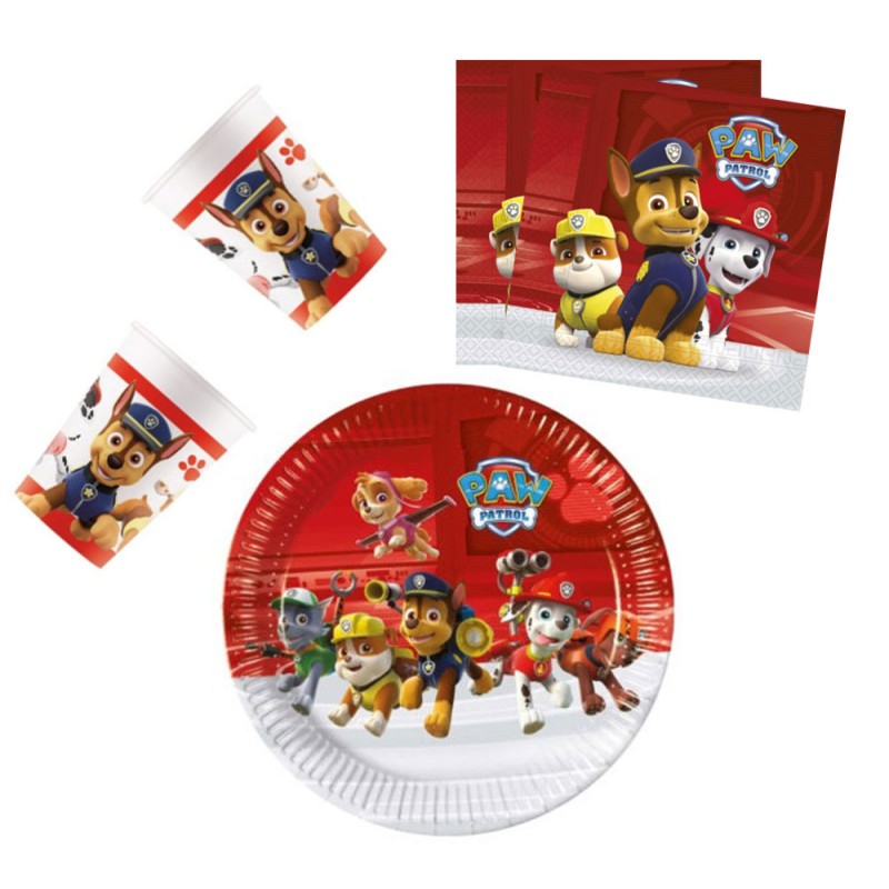 Coffret de fête Paw Patrol Ready For Action 36 pièces avec assiette de 23 cm