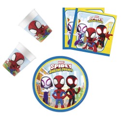 Coffret de fête Spiderman Spidey 36 pièces avec assiettes de 23 cm