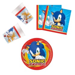 Coffret de fête Sonic the Hedgehog Sega Sonic the Hedgehog 36 pièces avec assiettes de 20 cm