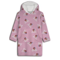 Couverture poncho en polaire et peluche Barbie