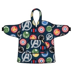 Couverture polaire poncho en peluche courageuse Avengers 7-14 ans