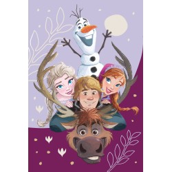 Couverture en microflanelle Disney Frozen Family 100x150cm